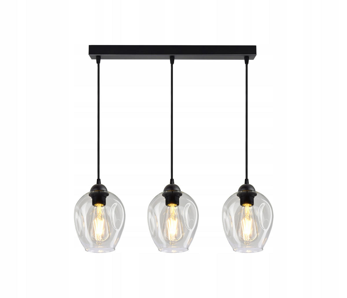 PENDELLEUCHTE Hegel - Transparent/Schwarz, Glas/Metall (15/55/80cm) - kiki design