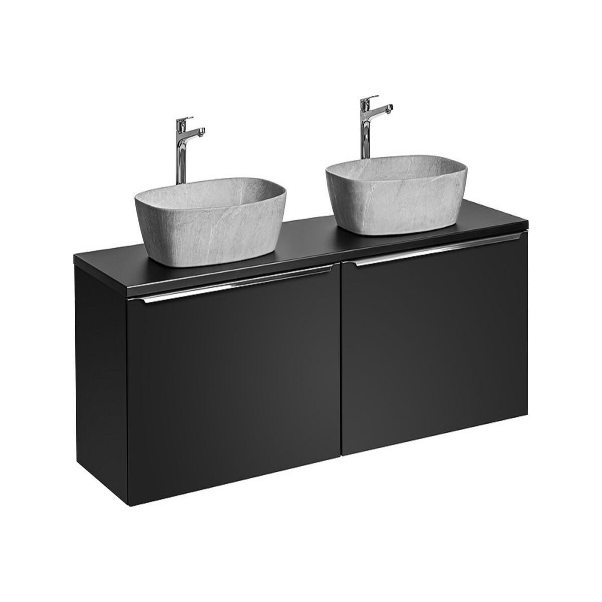 Milaros Markt Waschtischkombi Schwarz 160x46x46 cm