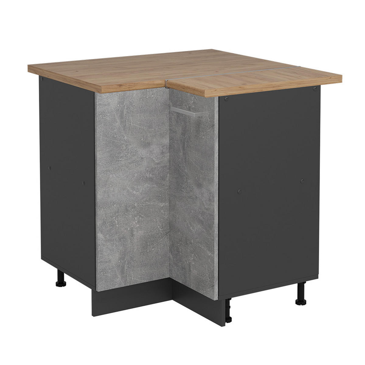 Anthrazit/Grau, Holzwerkstoff (75.6/81.6/60cm) - Vicco