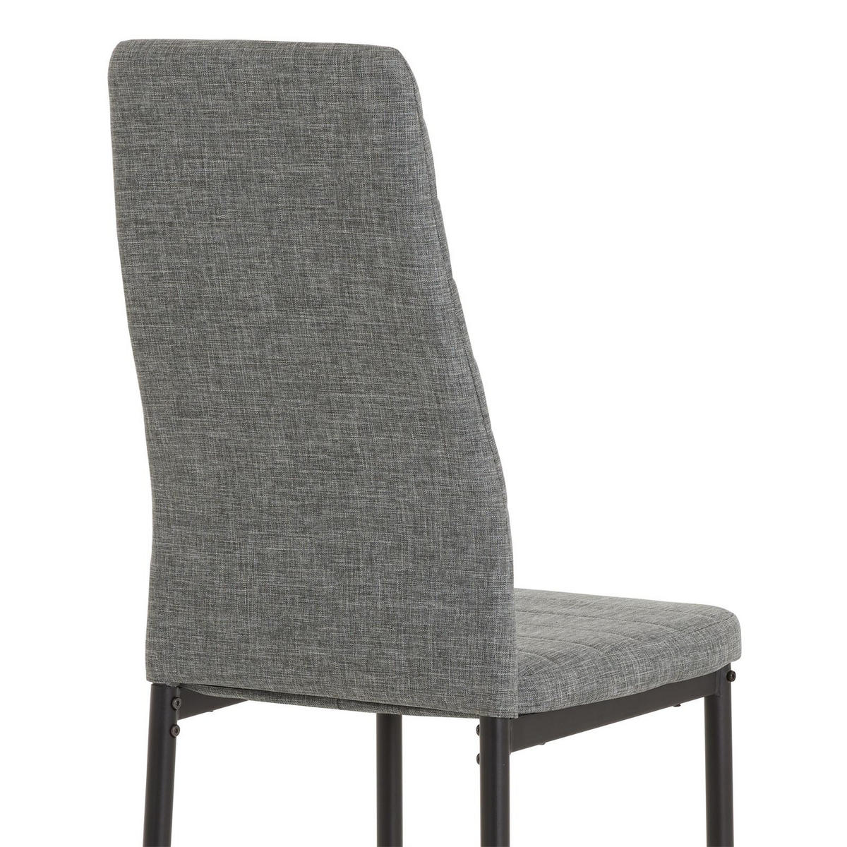 ESSZIMMERSTUHL NATHALIE 4ER-SET - Schwarz/Grau, Textil (43/100/50cm) - IDIMEX