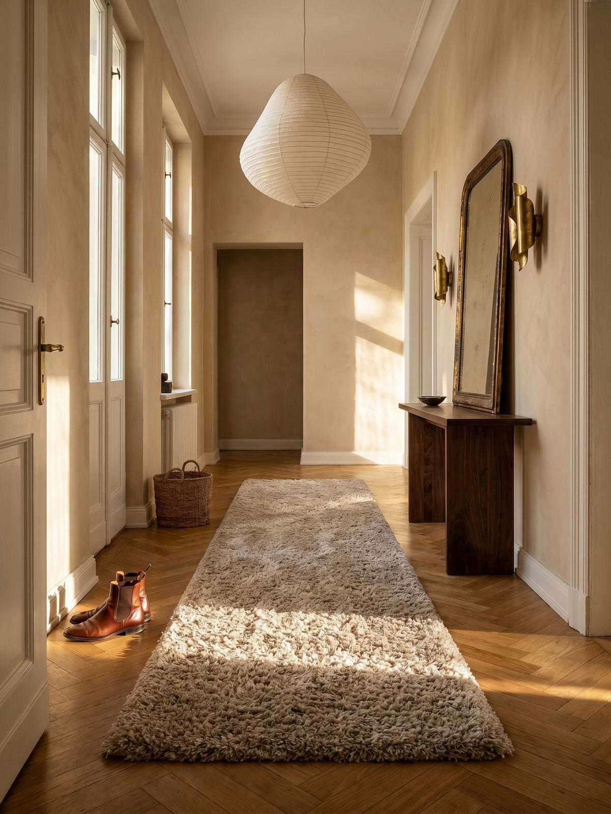 TEPPICH Wohnzimmer Hochflor Einfarbig Weich Flauschig Waschbar Läufer Beige 80x250 cm – SALZACH - Beige, Textil (250/80cm) - KADIMA DESIGN