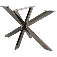 TISCHGESTELL Metall KRYT Schwarz glänzend 71x120x68 cm - Schwarz, Metall (120/71/68cm) - DELUKE