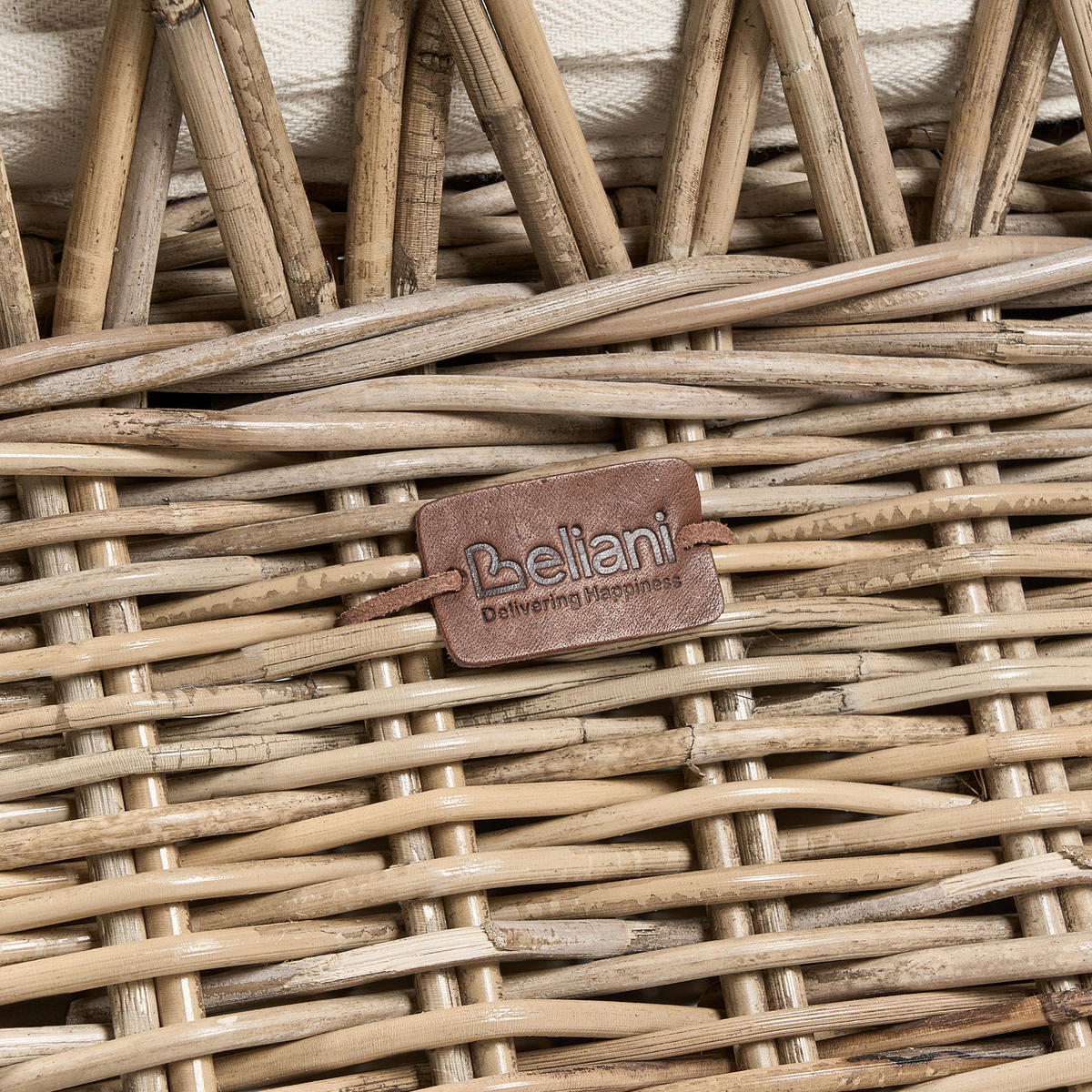 GARTENSESSEL Beige Maros II - Beige/Naturfarben, Naturmaterialen (53/90/70cm) - Beliani