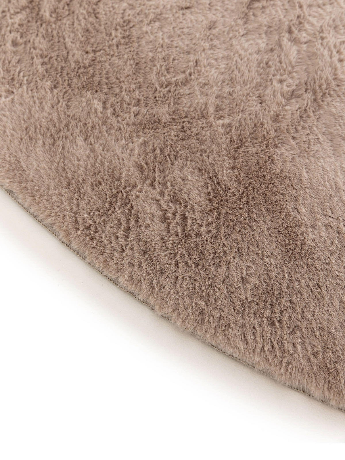 KUNSTFELLTEPPICH Furry Taupe ø 80 cm rund - Taupe, Kunststoff (80/80cm) - benuta