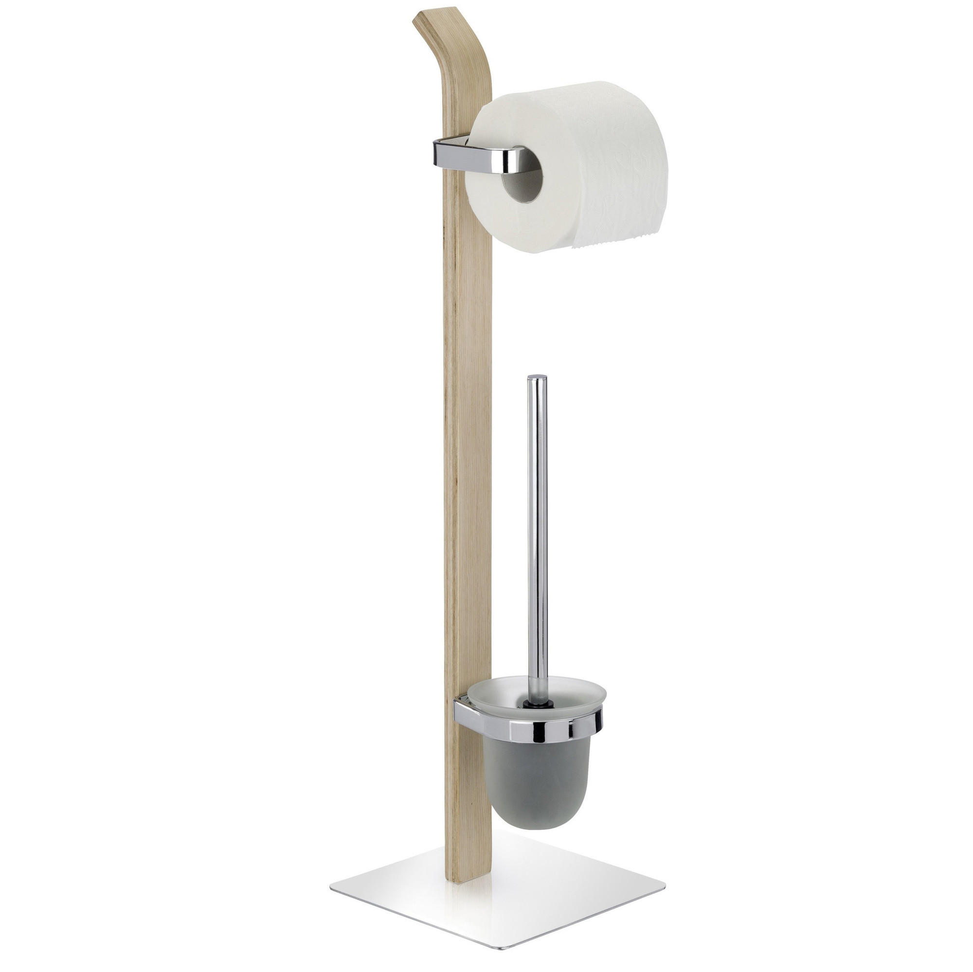 STAND-WC-GARNITUR 2-in-1 Samona Brown 20/20/71 cm - Braun, Metall (20/71/20cm) - Wenko