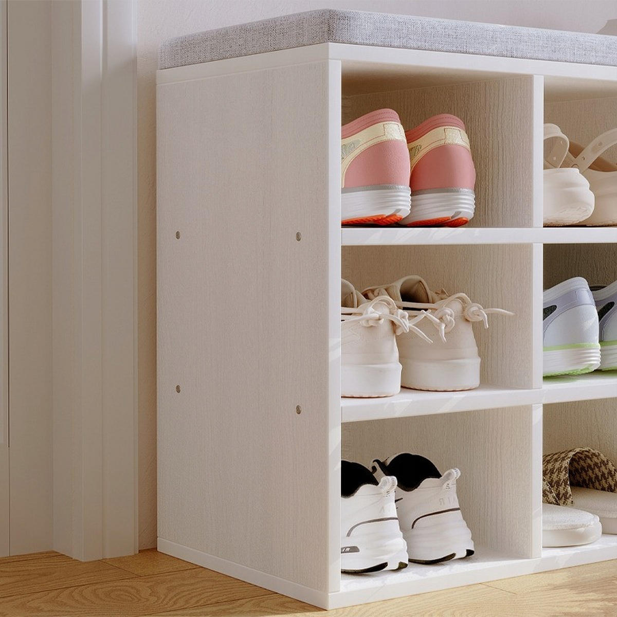 SCHUHSCHRANK, weiß 30/100/48 cm - Weiß, Holzwerkstoff (60/15/45cm)