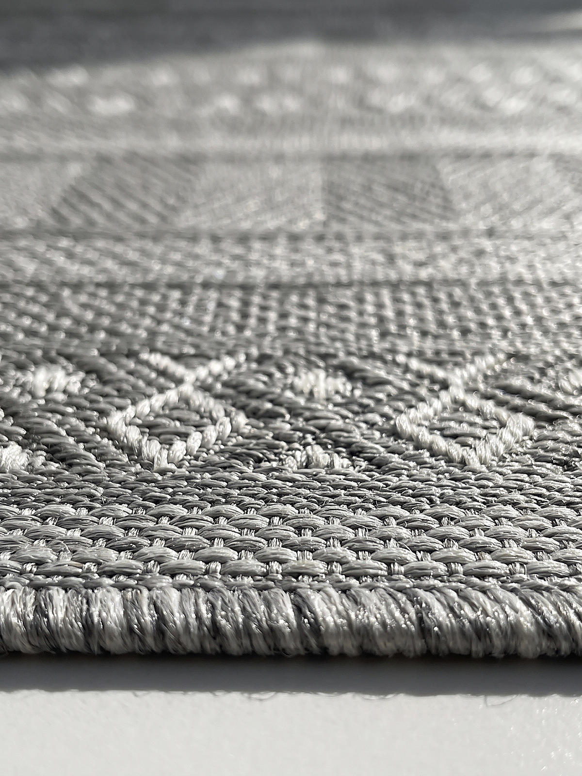 TEPPICH Flachgewebe ESERA Gestreift Polypropylen Grau 140 x 200 cm - Grau, Textil (140/200cm) - KADIMA DESIGN