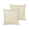 Dekokissen 2er-Set Beige 60/60 cm Leuzea - Beige, Textil (60/60cm) - Beliani