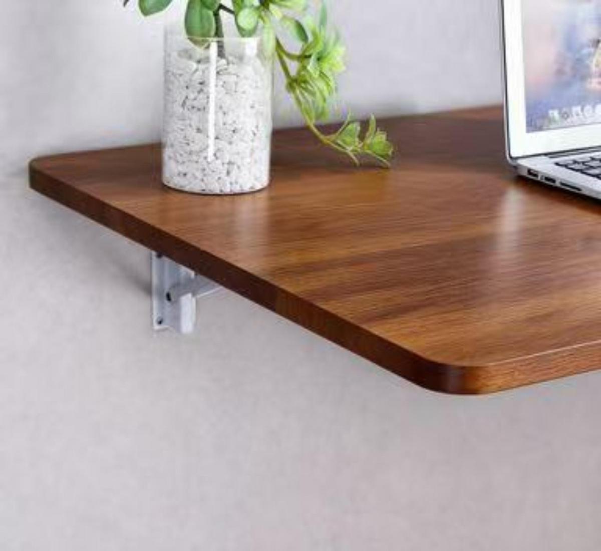 WANDKLAPPTISCH aus MDF in Walnussoptik – platzsparend und hochklappbar - Walnussfarben, Holzwerkstoff (56/18.5/114cm) - BEAOK