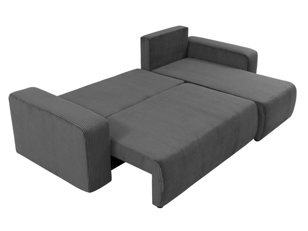 ECKSOFA Piano L Cord - Schwarz/Grau, Holz/Kunststoff (244/145cm) - MIRJAN24