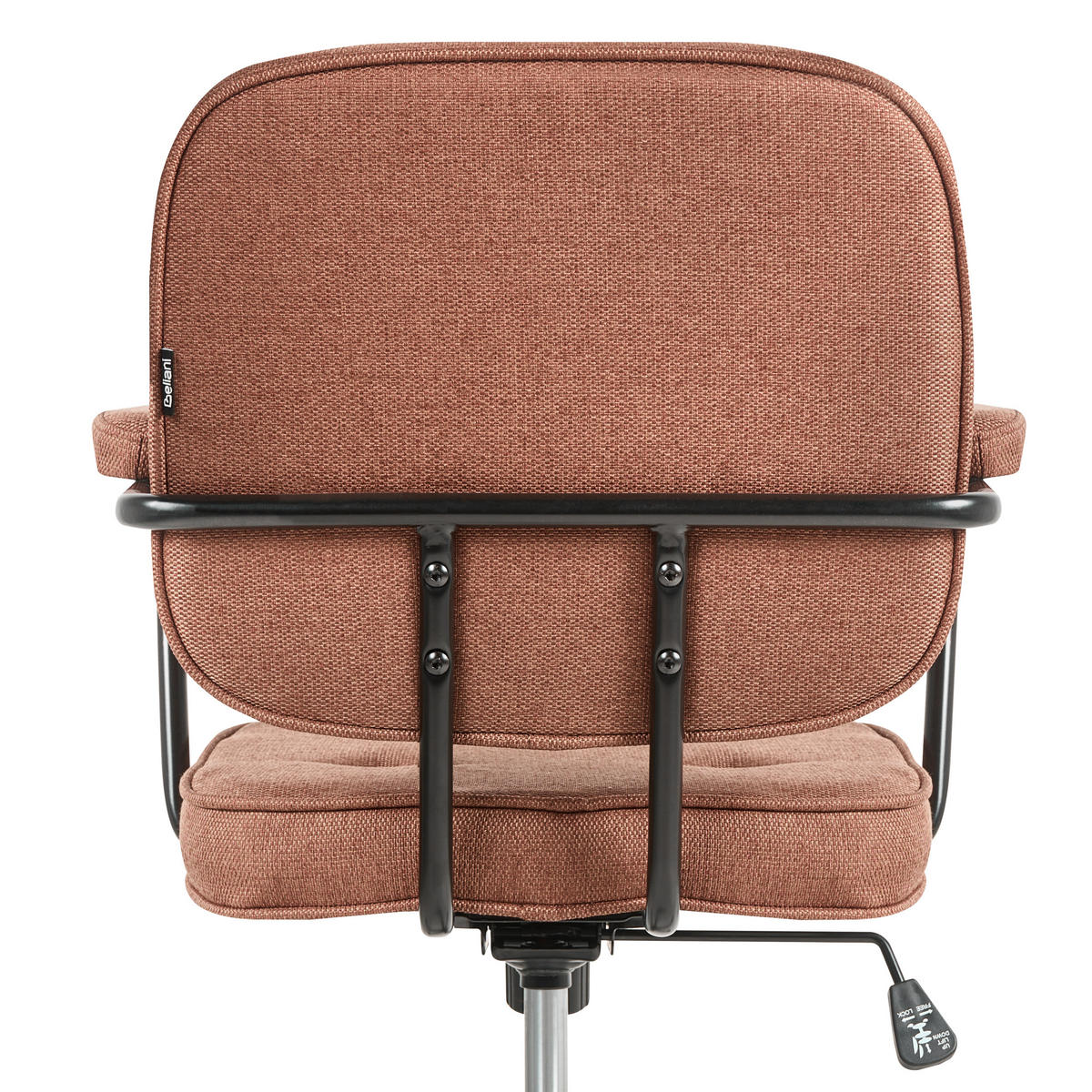 SCHREIBTISCHSTUHL Stoff Goldbraun Pawnee - Goldfarben, Textil (64/88/64cm) - Beliani