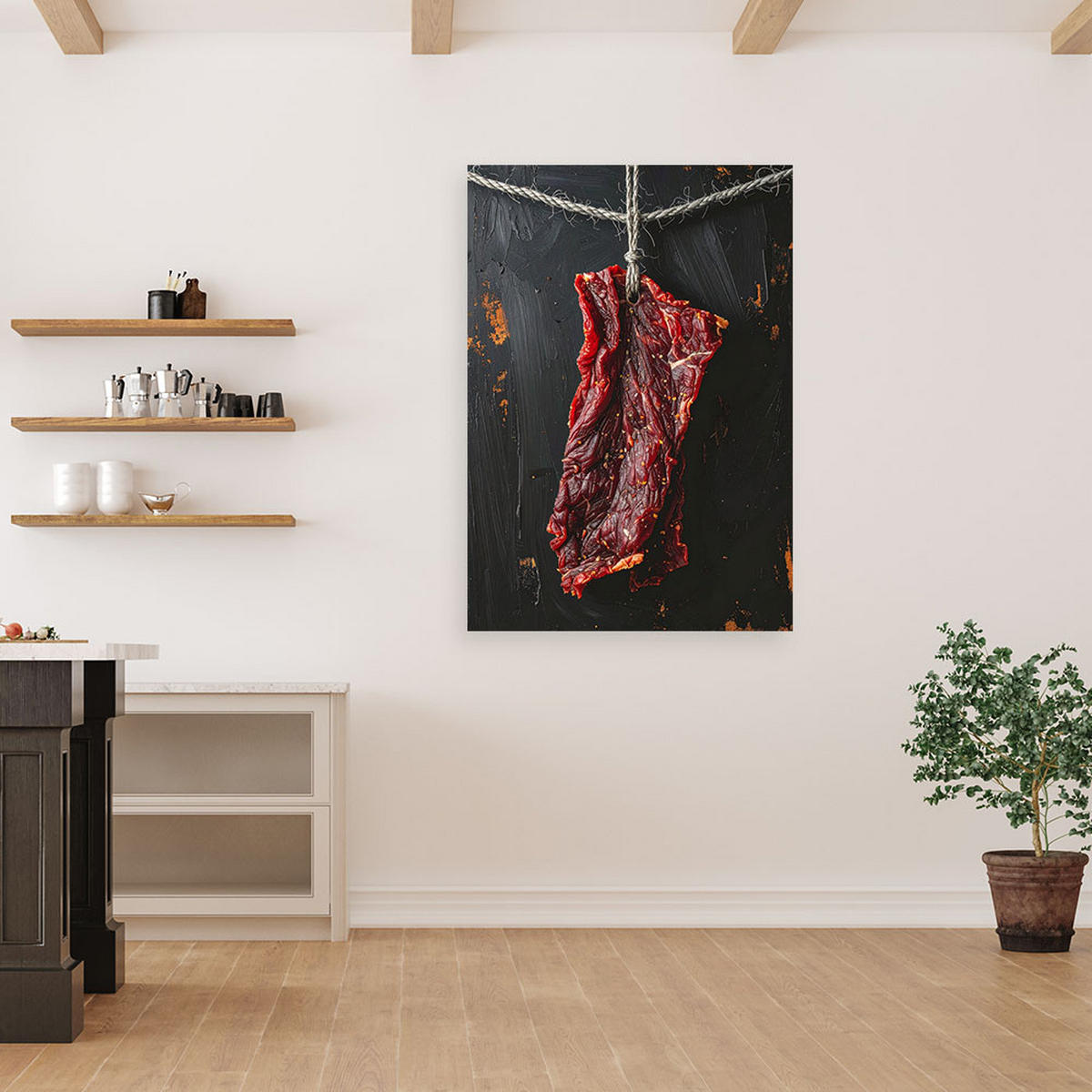 LEINWANDBILD Essen & Trinken 80x120cm - Rot, Textil (80/120cm) - Feeby