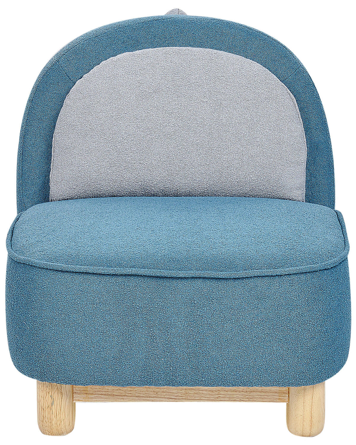 KINDERSESSEL Dinosaurier Stoff Blau Faborg - Blau/Dunkelgrau, Textil (50/56/47cm) - Beliani