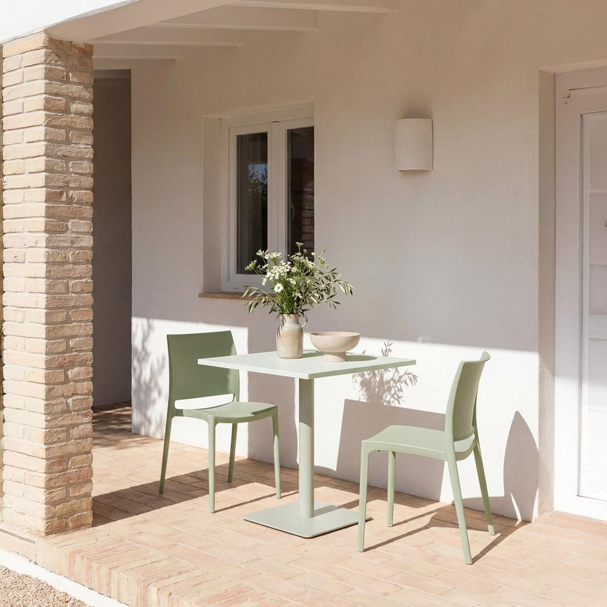 GARTENSTUHL Keir Grün 41 cm x 81 cm 4er-Set - Grün, Kunststoff (41/81/52cm) - Klast Home