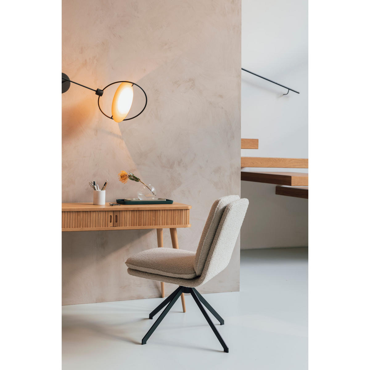 ESSZIMMERSTUHL Tyler - 2 er Set - Weiß, Textil (47.5/84.5/64cm) - Zuiver