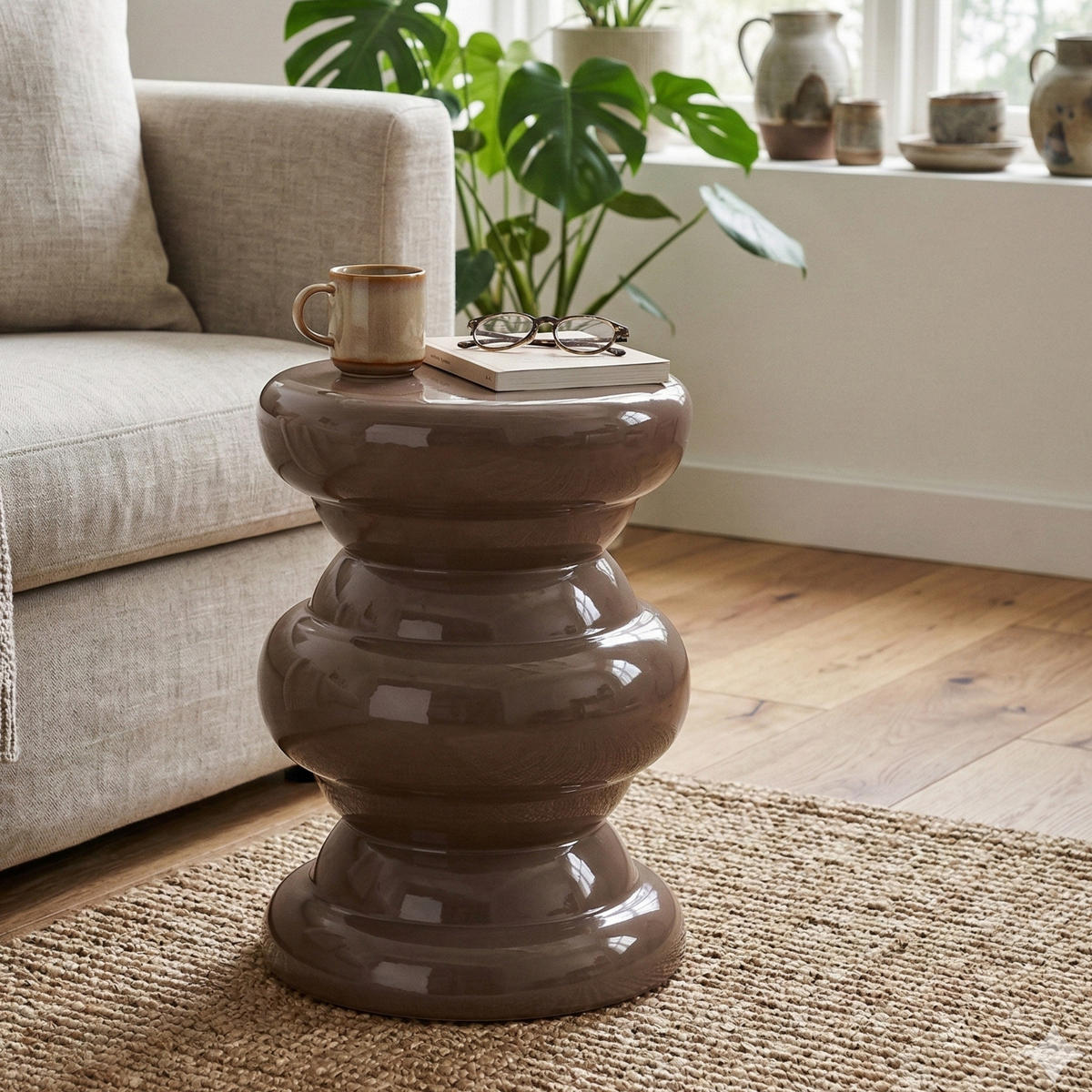 COUCHTISCH Metall Braun 32/32/41,5 cm - Braun, Metall (32/32/41.5cm) - Home Styling Collection