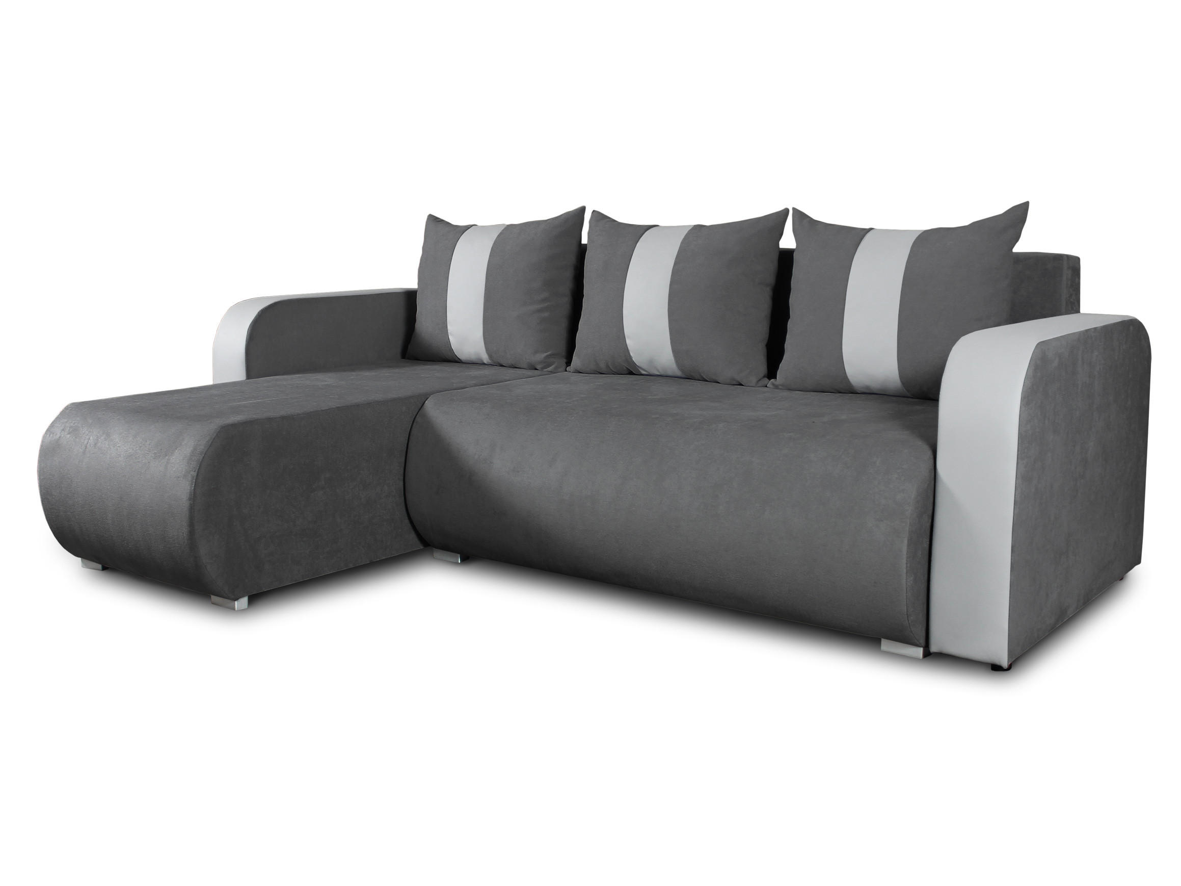 ECKSOFA Rino - Grau, Holz/Textil (230/152cm) - Sofnet