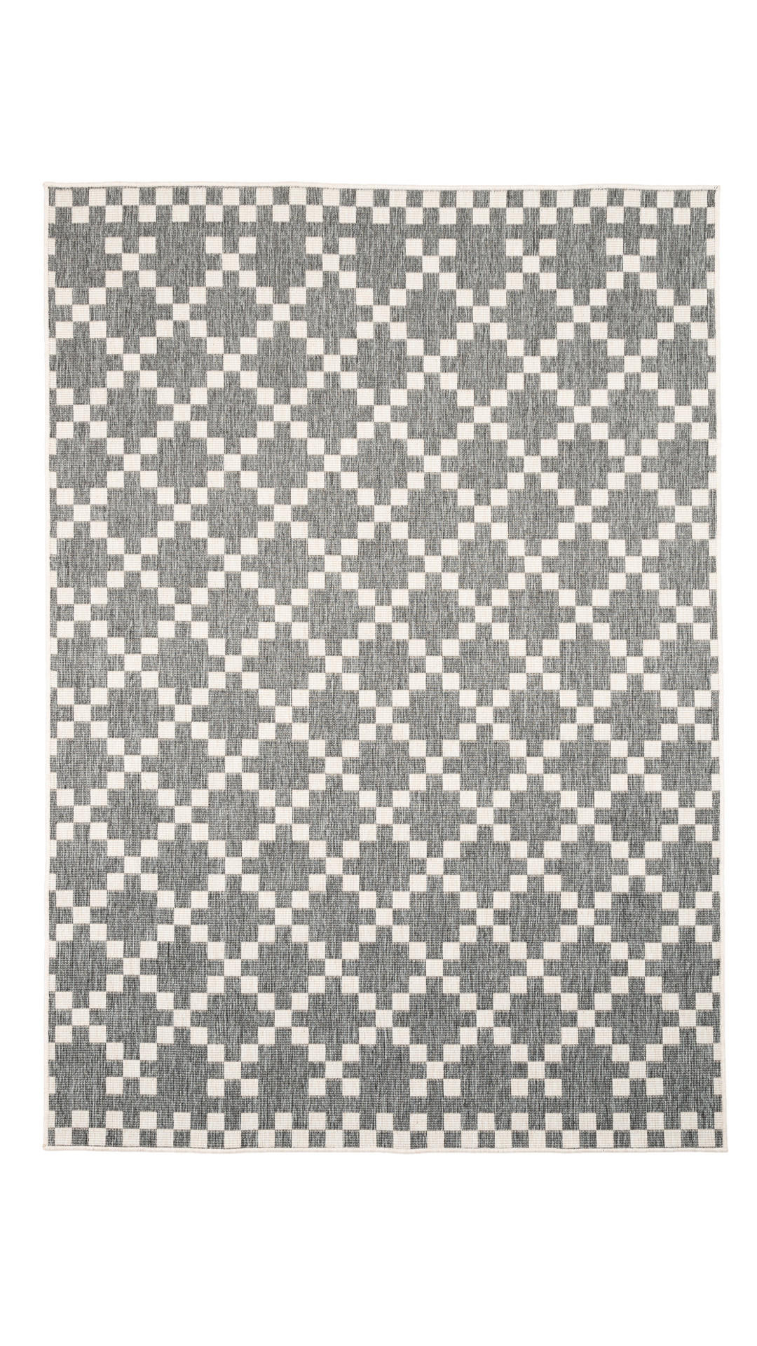 IN- UND OUTDOOR TEPPICH NEWPORT MODERN KARO - Silberfarben, Textil (140/200cm) - Pergamon