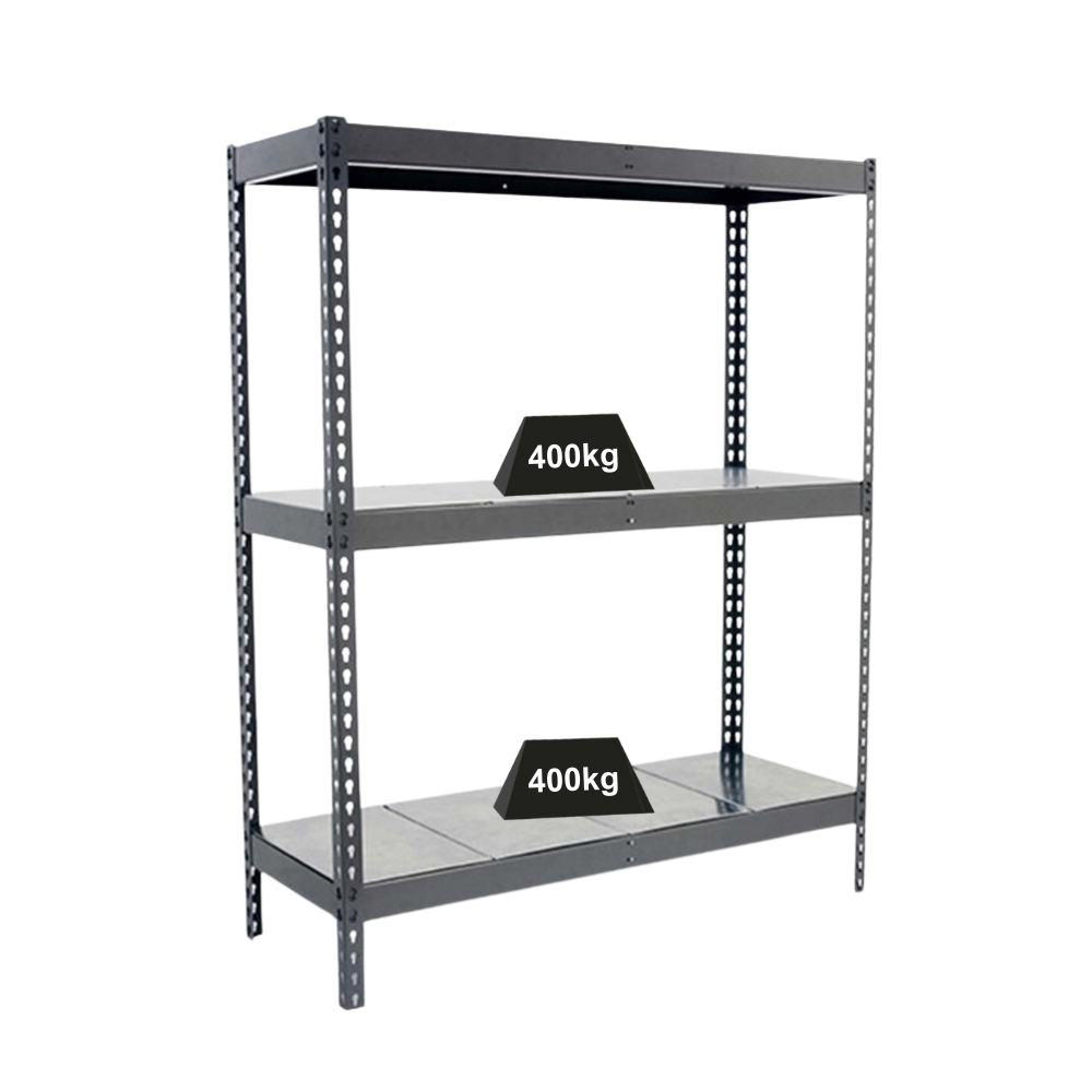 SCHWERLASTREGAL BIG METAL YETI THREE | HxBxT 200x180x45cm | Fachlast 400kg | Grau - Grau, Metall (180/200/45cm) - PROREGAL