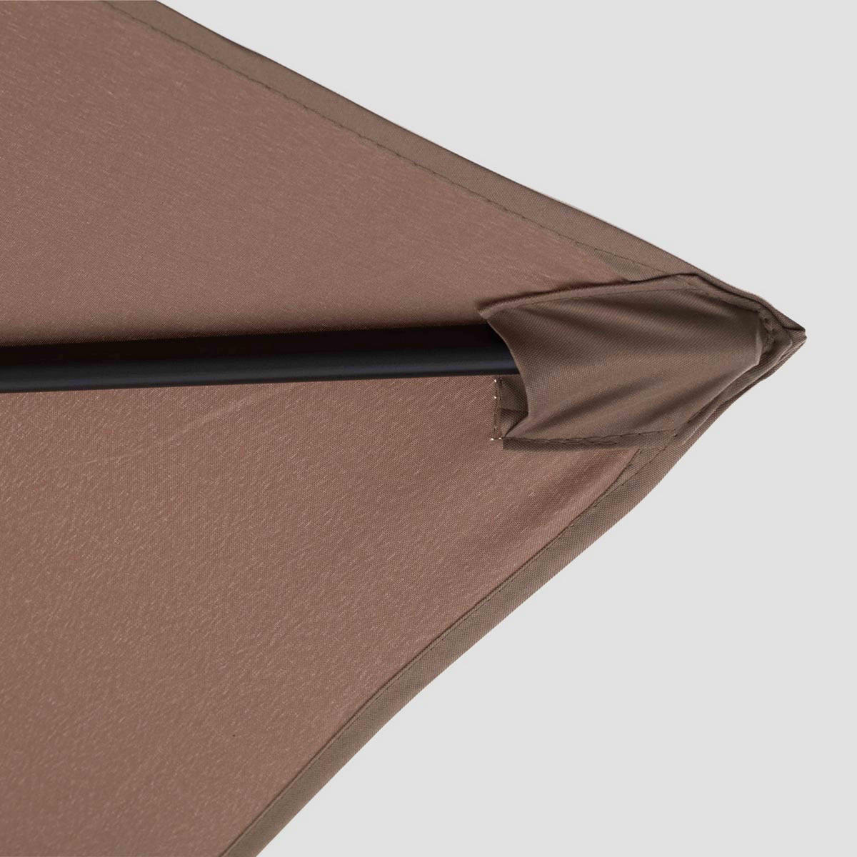 SONNENSCHIRM 3x3m mit 4 Gewichtsplatten, Taupe - Taupe, Metall (300/300cm) - Oviala