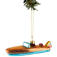 WEIHNACHTSKUGEL Riva Boot 13 cm - Bronzefarben, Glas (5/4/1cm)