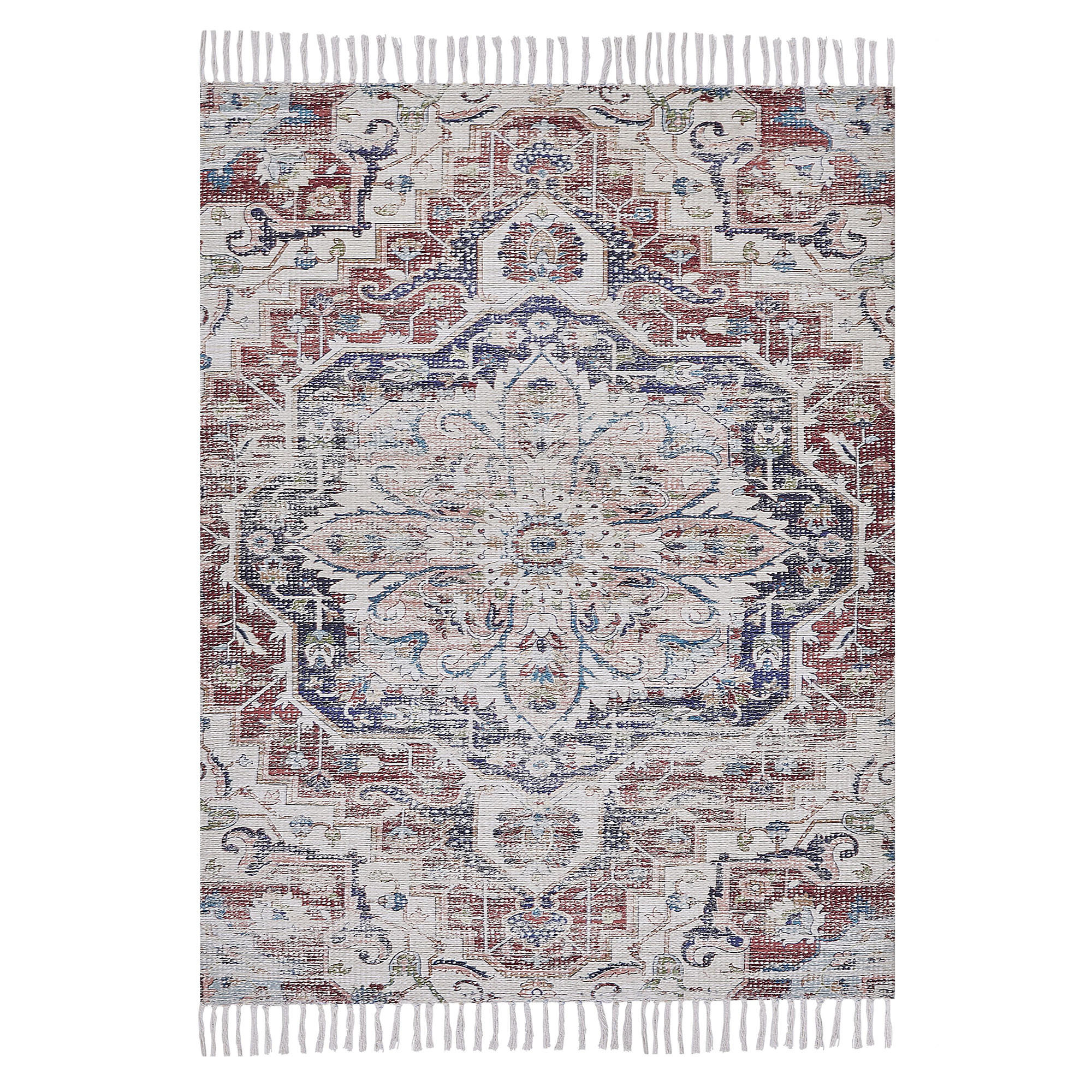 KURZFLOR-TEPPICH Kelkit 200/140 cm - Multicolor, Kunststoff (140/200cm) - Beliani