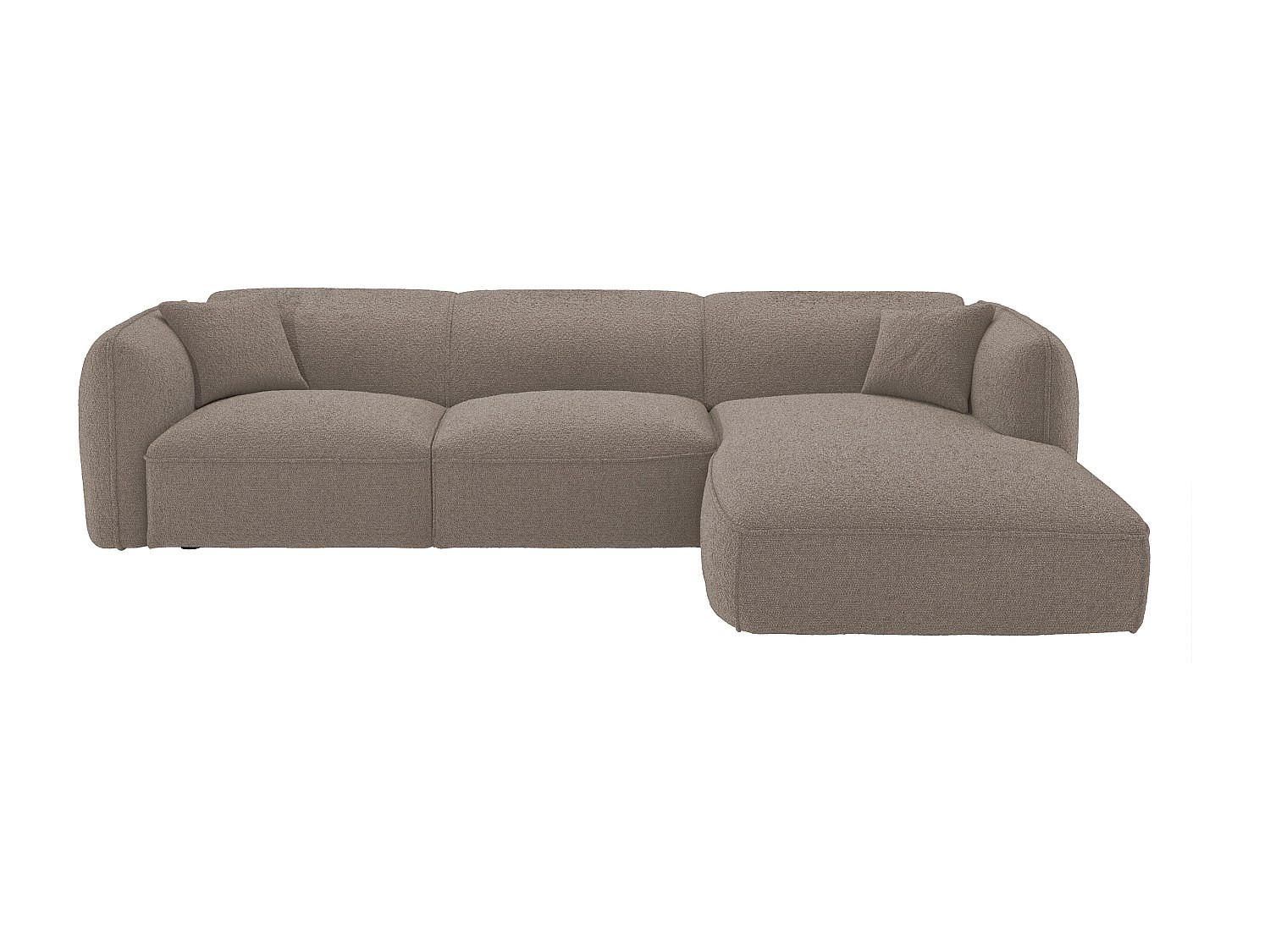 SOFA - 5 Personen - stoff - taupe Camilio - Taupe, Textil (272/74/165cm) - Vente-Unique
