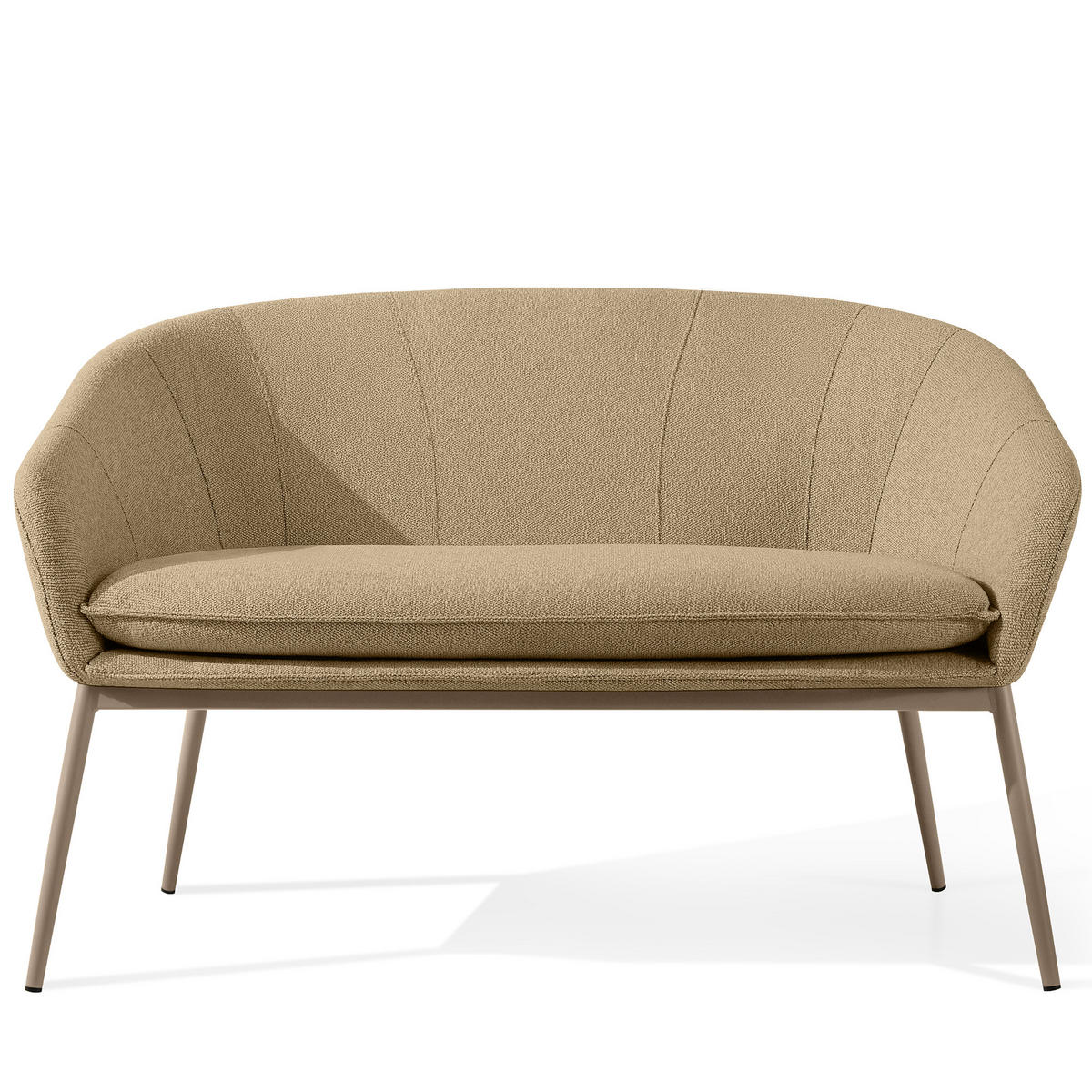 GARTENMÖBELSET SOLIS Gartenlounge-Set, warm beige/beige - Beige, Textil/Metall - KONSIMO®