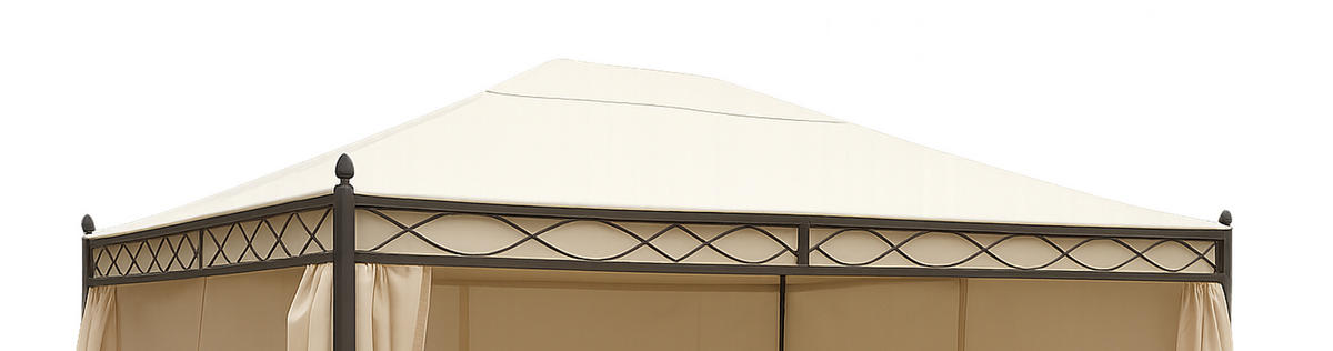 ERSATZDACH für Pavillon Rimini, Pavillondach 300x400cm, PVC-beschichtet, Farbe: écru - Naturfarben, Kunststoff (400/0.3/300cm) - TPFGarden
