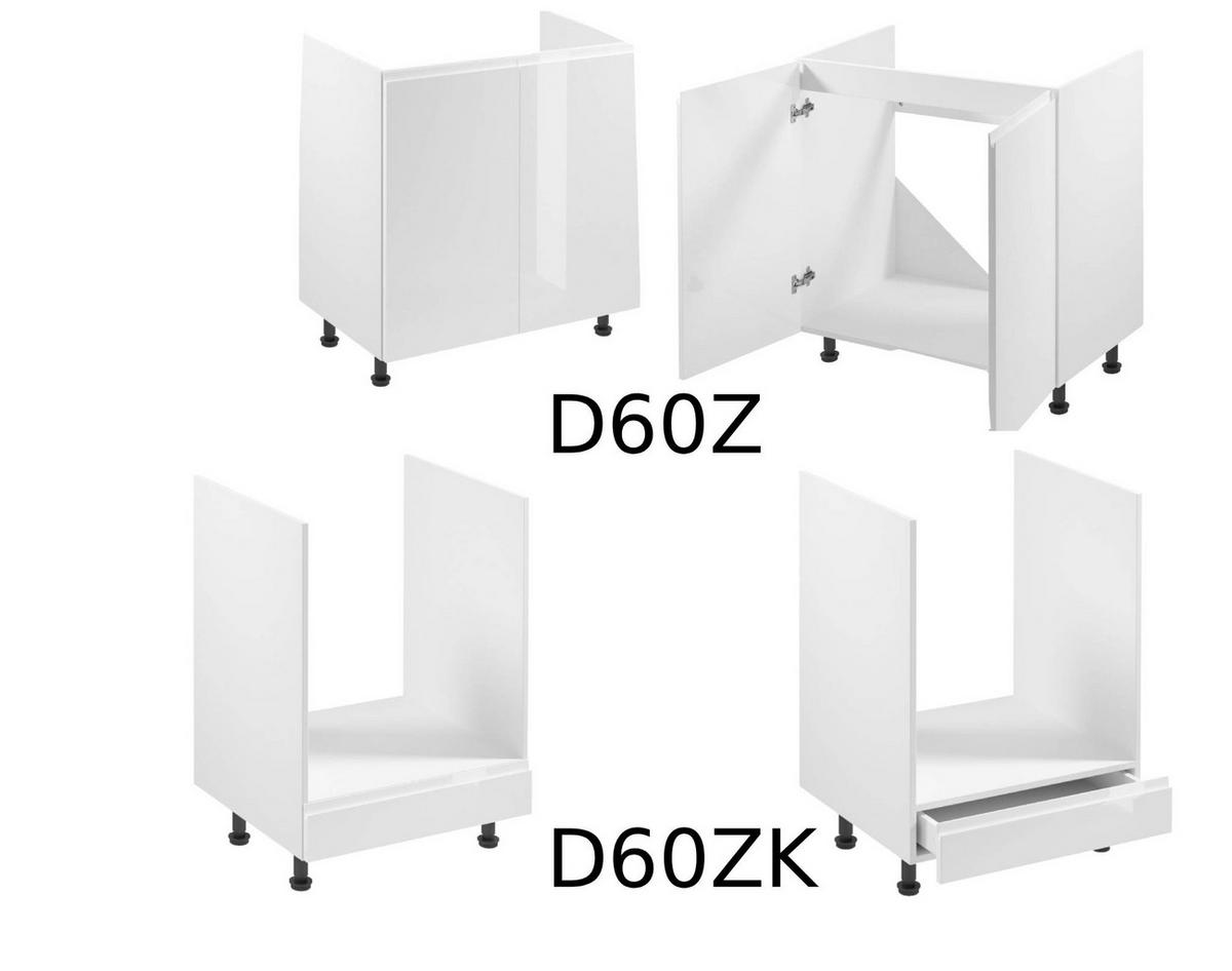 WINKELKÜCHE 240 cm x 280 cm - Aspen KA11-M280 - in Weiß/Hochglanz - Weiß Hochglanz, Holz (520/212/58cm)