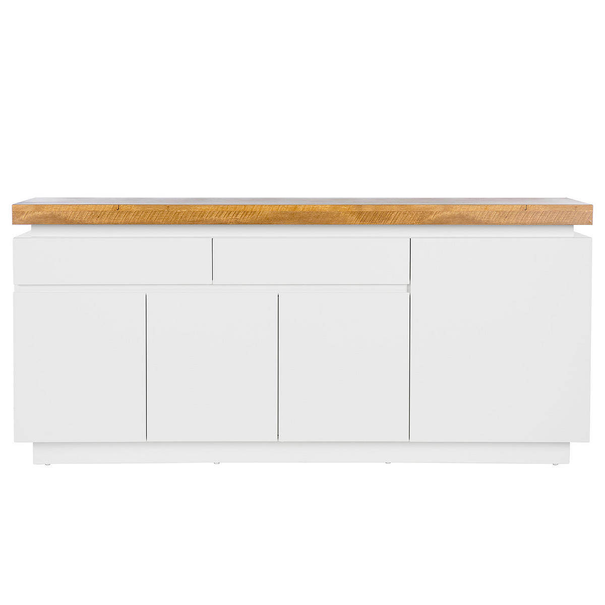SIDEBOARD - Inkl. Beleuchtung - Eichefarben/Weiß, Holzwerkstoff (175/80/40cm) - home24