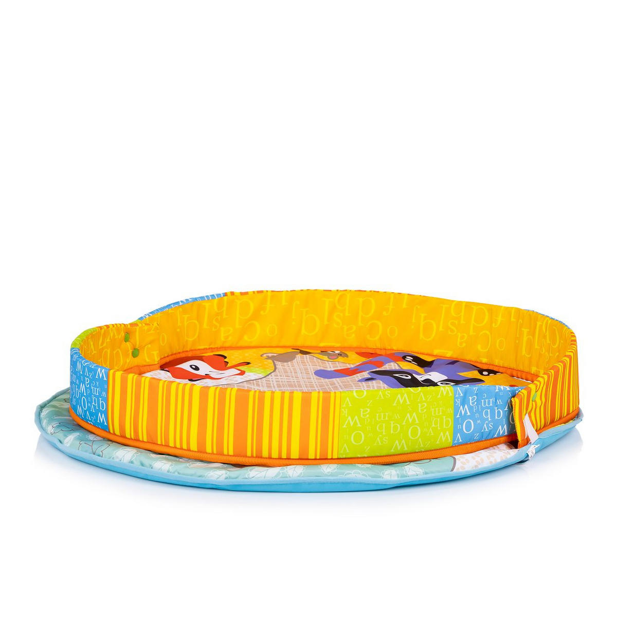 SPIELBOGEN Tiere gelb Beißring, Rassel, Plüschkissen, klappbar, abnehmbar, ab Geburt - Gelb, Textil (80/15/80cm) - Chipolino
