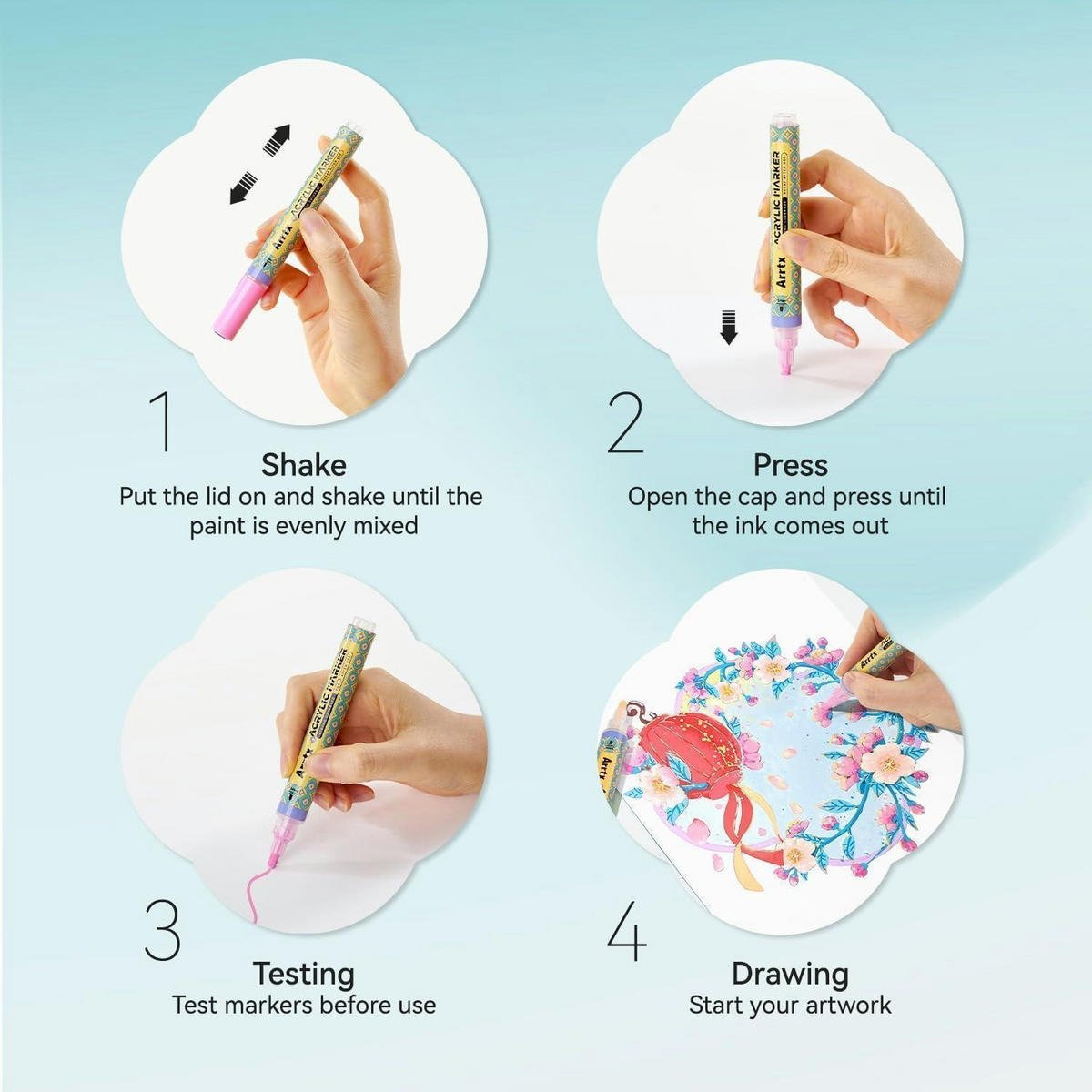 MARKER-SET 72 Farben 3mm Mittlere Spitze - Multicolor, Kunststoff (1/1/13.2cm)