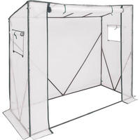 FOLIENGEWÄCHSHAUS 130 g/m², PE halbtransparente Tomatengewächshaus - Weiß, Textil/Metall (200/146/77cm) - Woltu