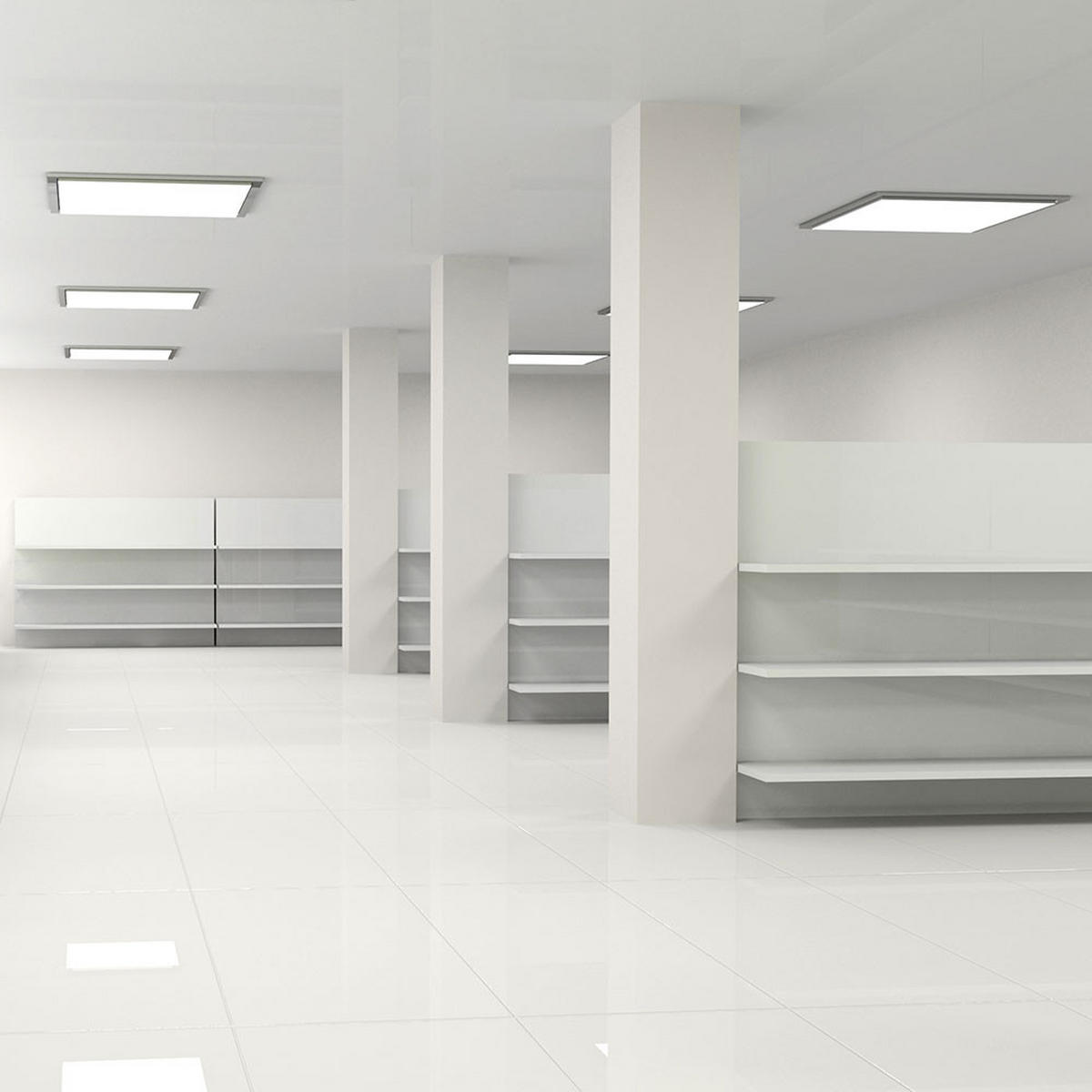 LED DECKENLEUCHTE Aufbau Weiß - Weiß, Metall (14/14/2.4cm)