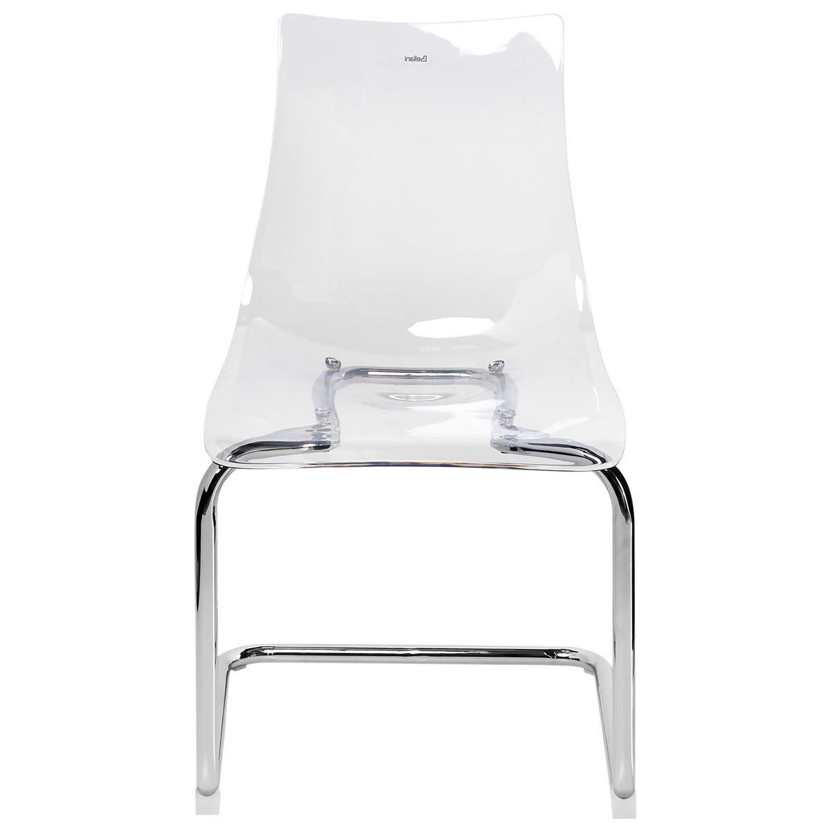 ESSZIMMERSTUHL Transparent Marshall - Transparent/Silberfarben, Kunststoff (48/81/48cm) - Beliani