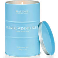 DUFTKERZE Hillside Windflower 600g Sojawachsmischung - Hellblau, Paraffin (13.5cm)