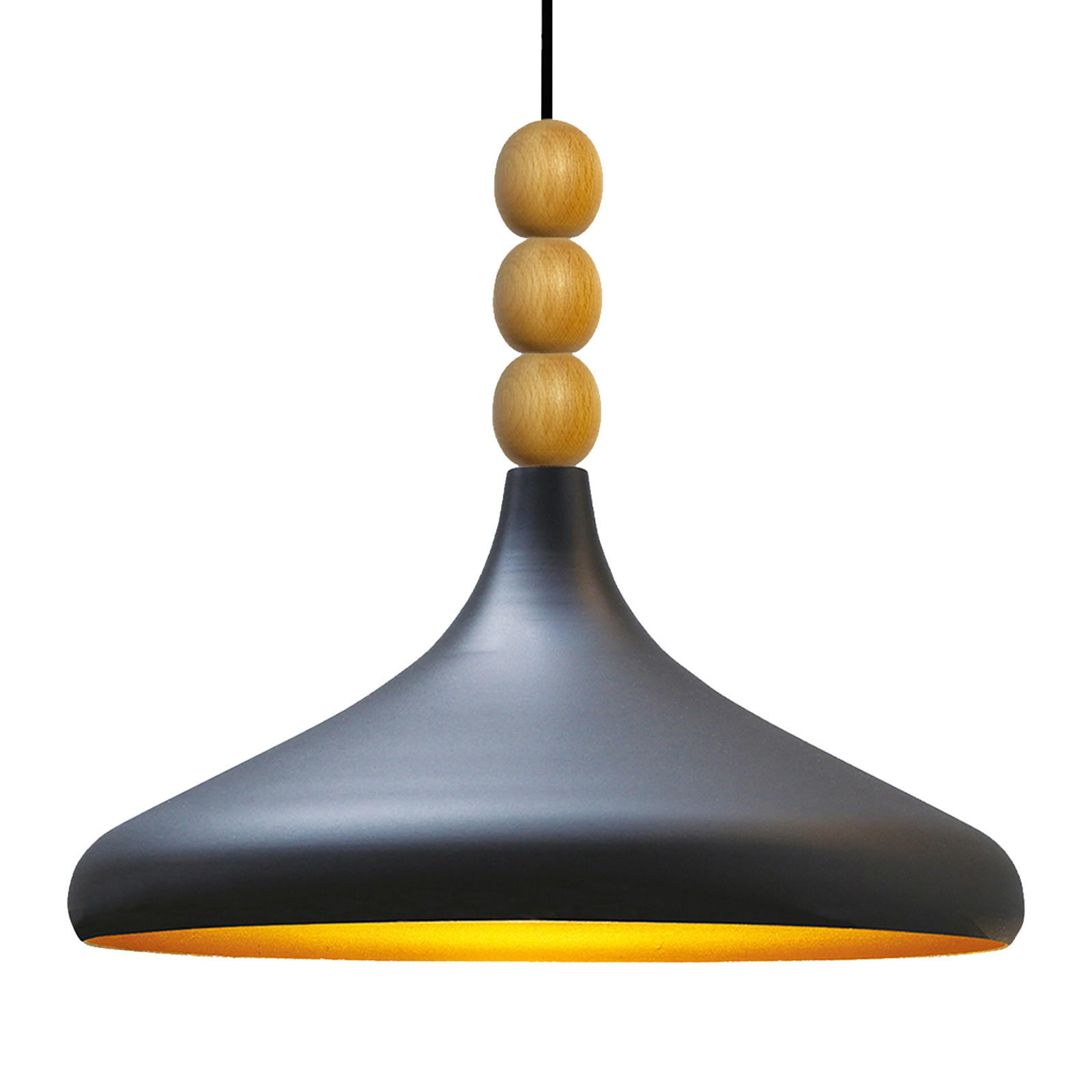 PENDELLEUCHTE Champion 35/30 - Goldfarben/Schwarz, Metall (30/35/30cm)