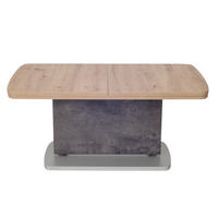 FUNKTIONSTISCH ausziehbar Caterina 110(145+180) x 63 x 53-72 Wohnzimmertisch Wildeiche/Beton - Naturfarben, Holz (110/63/53cm) - 58aufmkessel