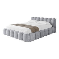 POLSTERBETT mit Bettkasten und Lattenrost, Boxbett ohne Matratze - SENA-v1 120x200 Hellgrau - Hellgrau, Holzwerkstoff/Textil (120/200cm) - ALTDECOR