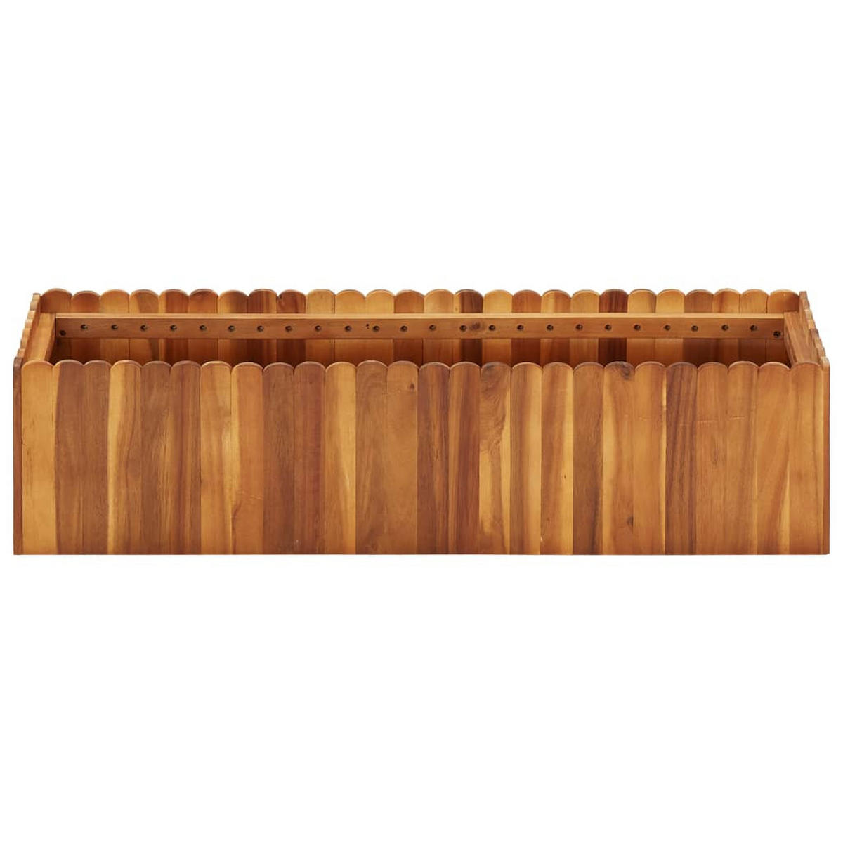 GARTEN-HOCHBEET 100 x 30 x 25 cm Massivholz - Braun, Holz (100/25/30cm) - furnicato