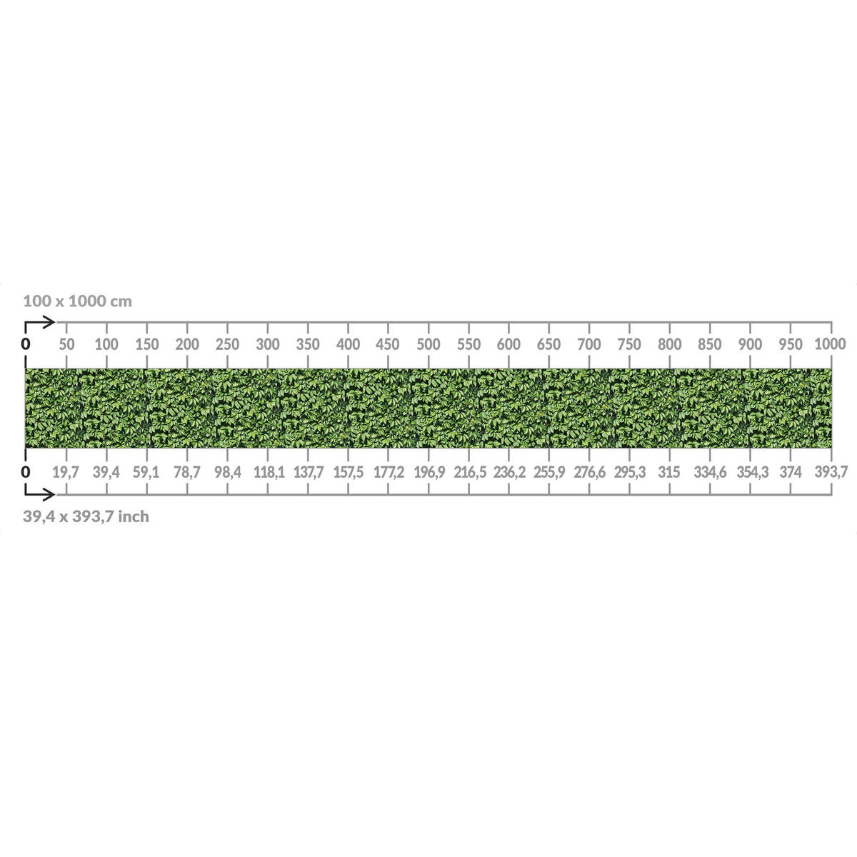 BALKON SICHTSCHUTZ Hecke 500/100 cm - Grün, Kunststoff (500/100cm) - Bilderwelten