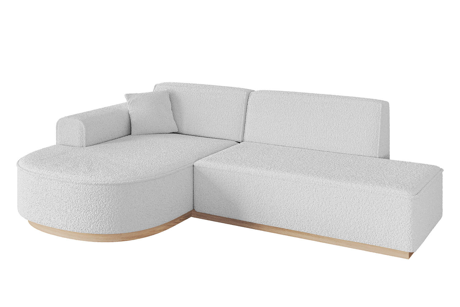 ECKSOFA Ottomane Links ARRIO-L1 - 243x171x83 cm Weiß - Weiß, Holzwerkstoff/Textil (243/171cm) - ALTDECOR