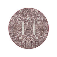 VINTAGE-TEPPICH George waschbar ø 120 cm rund - Bordeaux, Kunststoff (120/120cm) - benuta