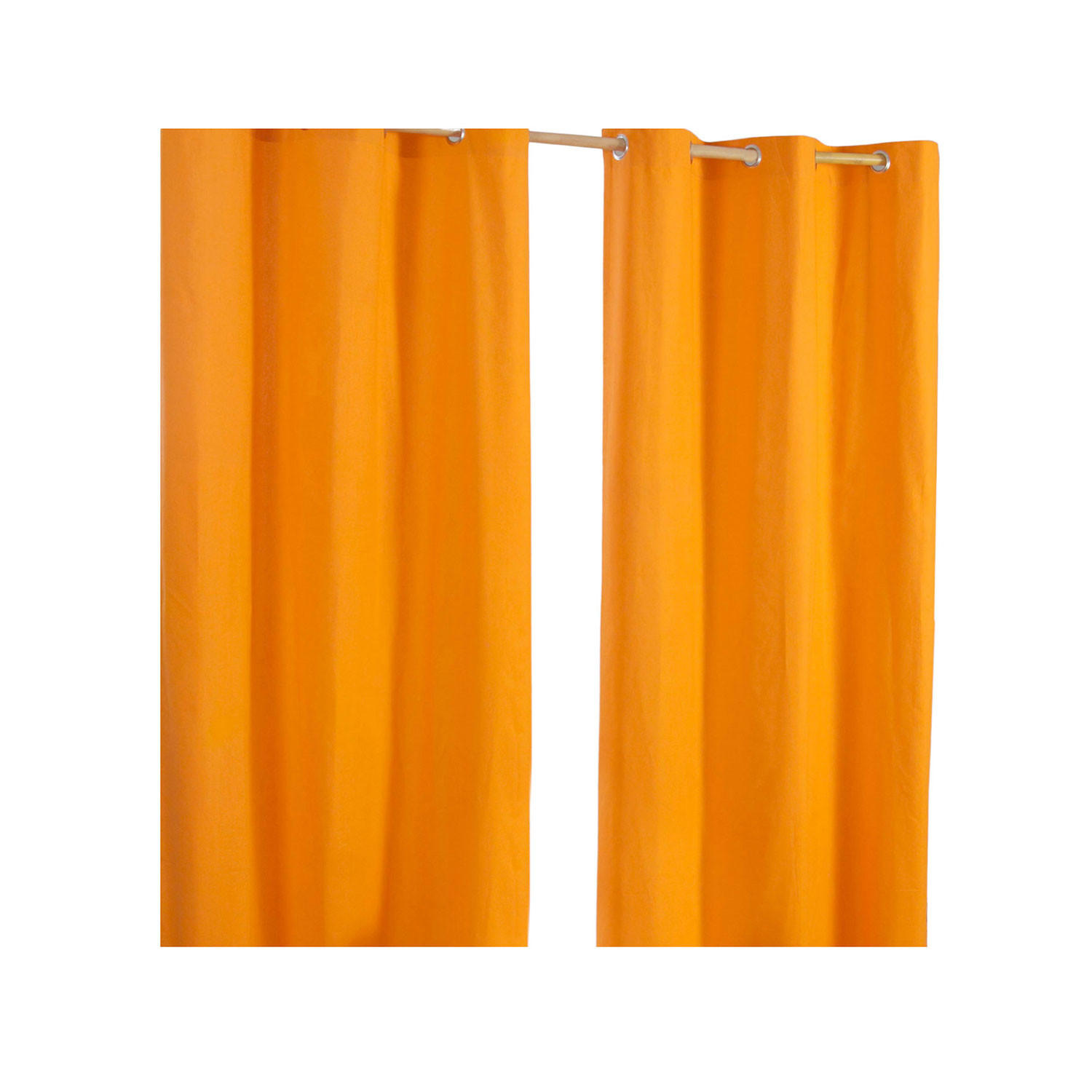 ÖSENVORHANG blickdicht 2er-Set, 137/228 cm - Orange, Textil (137/228cm) - Homescapes