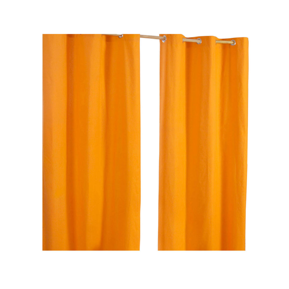 ÖSENVORHANG blickdicht 2er-Set, 137/228 cm - Orange, Textil (137/228cm) - Homescapes