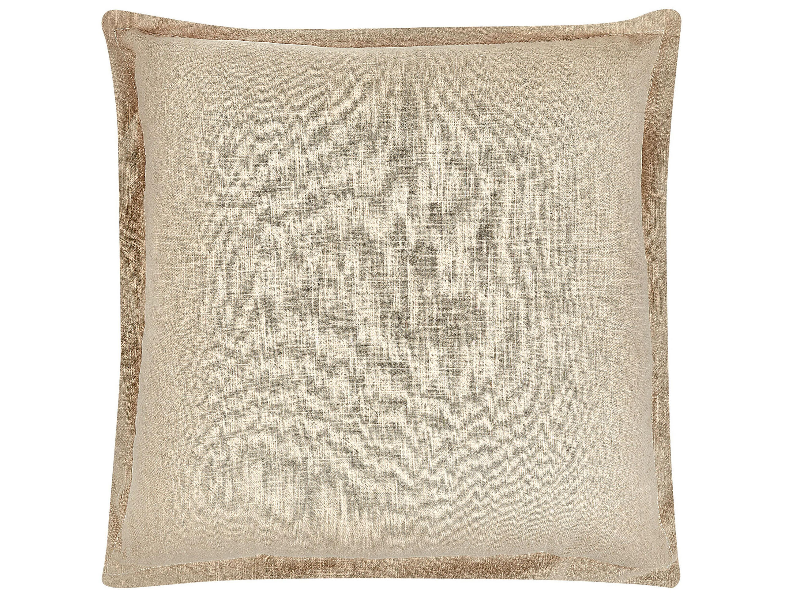 DEKOKISSEN 2er-Set Beige 45/45 cm Guzmania - Beige, Textil (45/45cm) - Beliani