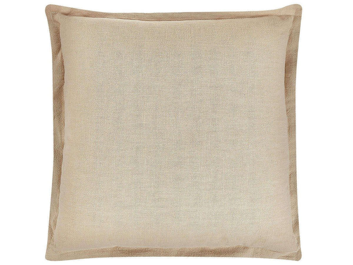 DEKOKISSEN 2er-Set Beige 45/45 cm Guzmania - Beige, Textil (45/45cm) - Beliani