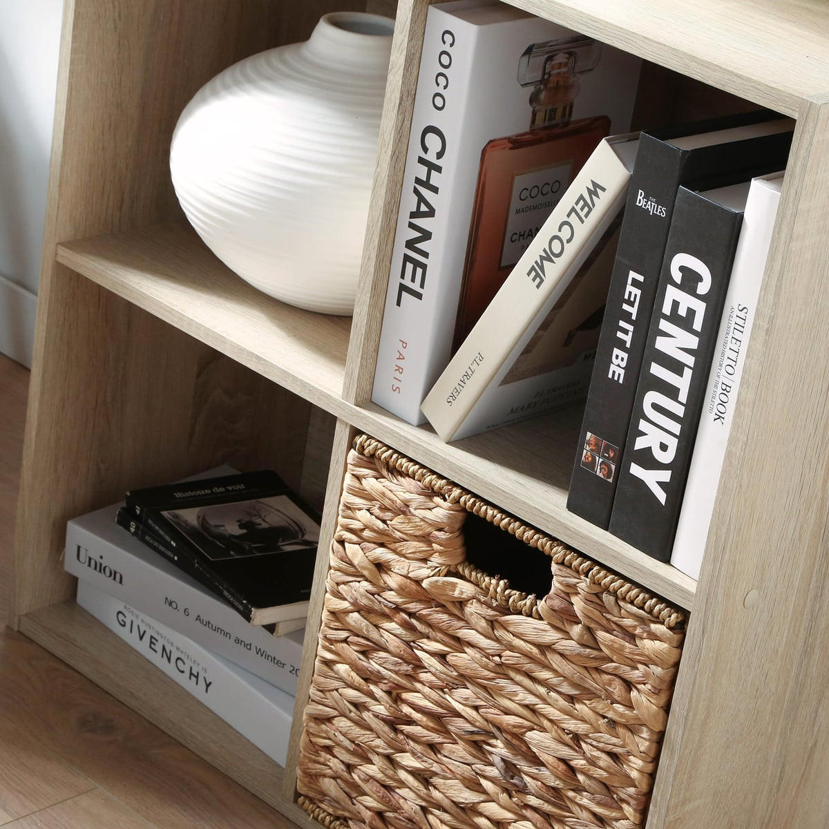 REGALMÖBEL 4 fächer 29,5/61,5/29,5 cm - Eichefarben, Holzwerkstoff (61.5/61.5/29.5cm) - Calicosy