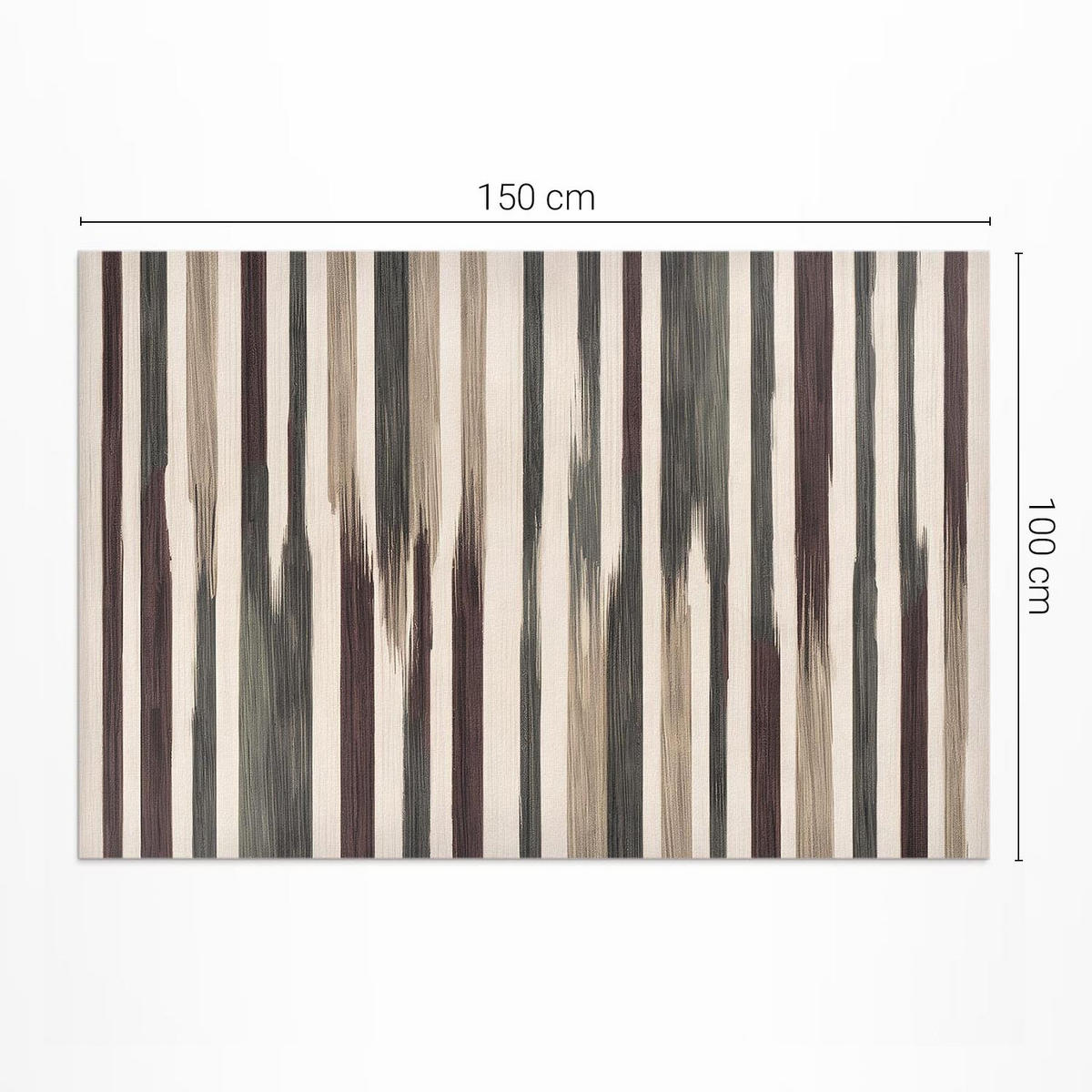 TEPPICH 100x150 cm Pastell Boho Streifen Muster - Champagner, Kunststoff (100/150cm) - Wallfluent